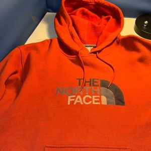 Orange north face hoodie